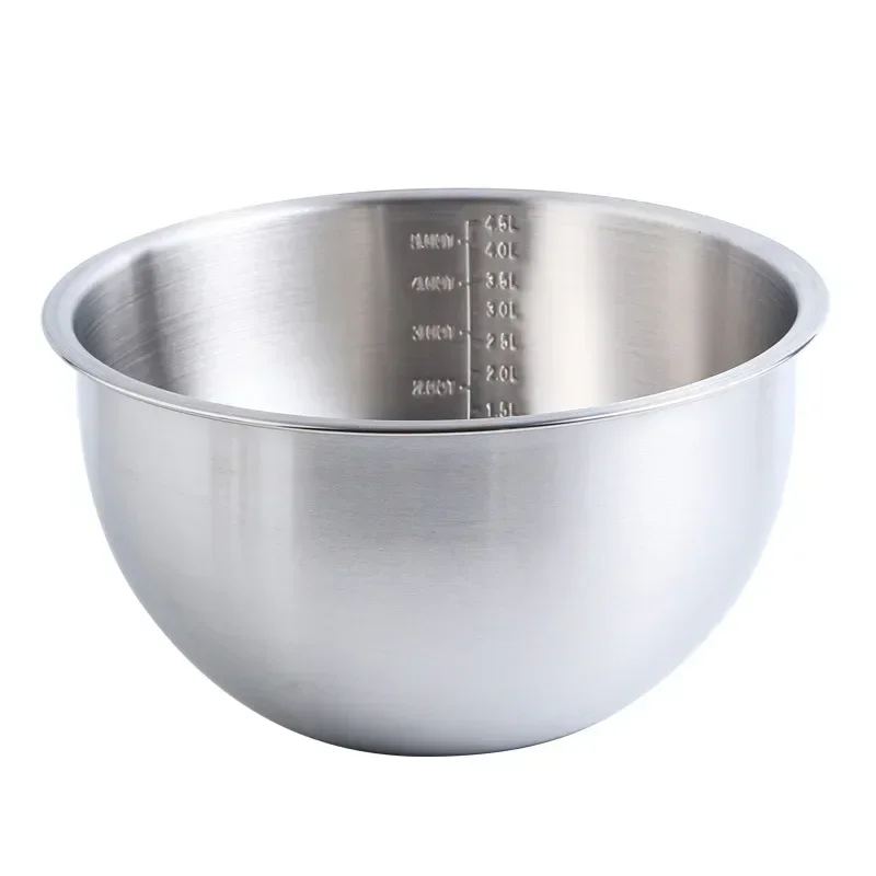 3 Sizes High Quality 304 Stainless Steel Salad Mixing Bowl Kitchen Storage Bowls Set Child Anti-scalding Food Soup Ramen Bowl