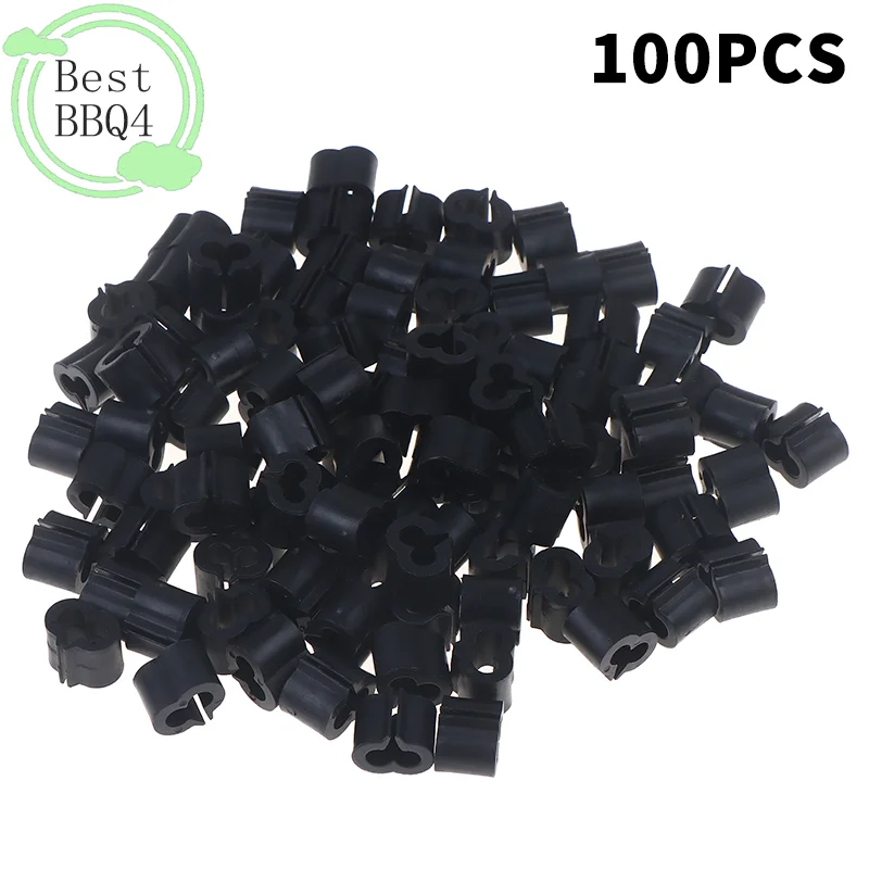 (BBQ4)100pcs Y-Shaped Plastic Connectors - DIY Wire Mesh Fastening Clips For Pet Cage Linking - Shelf Clips