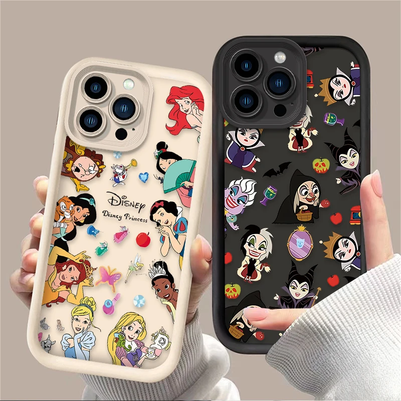 Süße Evils Queens Disneys Princess Hülle für iPhone 17 Air 16 16E 15 14 13 12 11 Pro Max X XS XS Max XR SE 2020 SE4 7 8 Cover