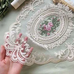 European Oval Lace Embroidered Coaster Bedroom Study Kitchen Cup Table Mat Food Fruit Plate Cover Cloth Living Room Decoration