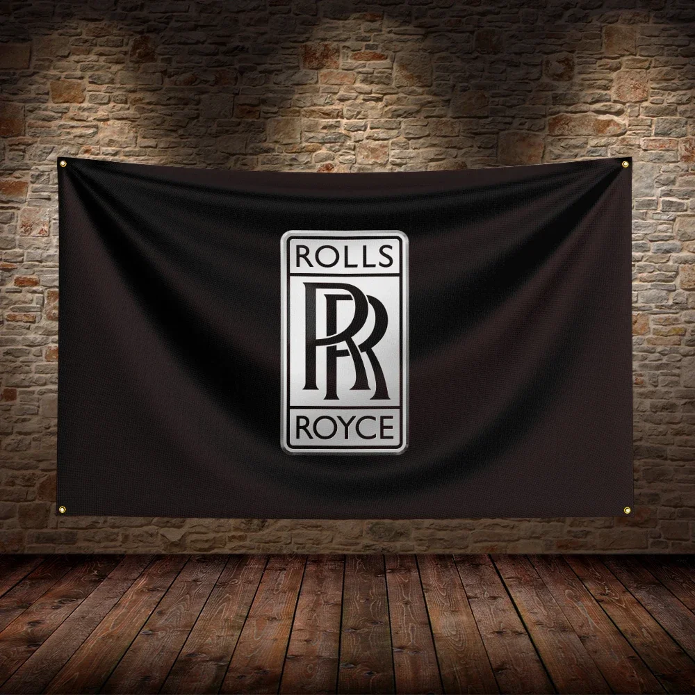 3x5 FT R-Rolls royces  Flag Polyester Printed Car Flags for Room Garage Decor