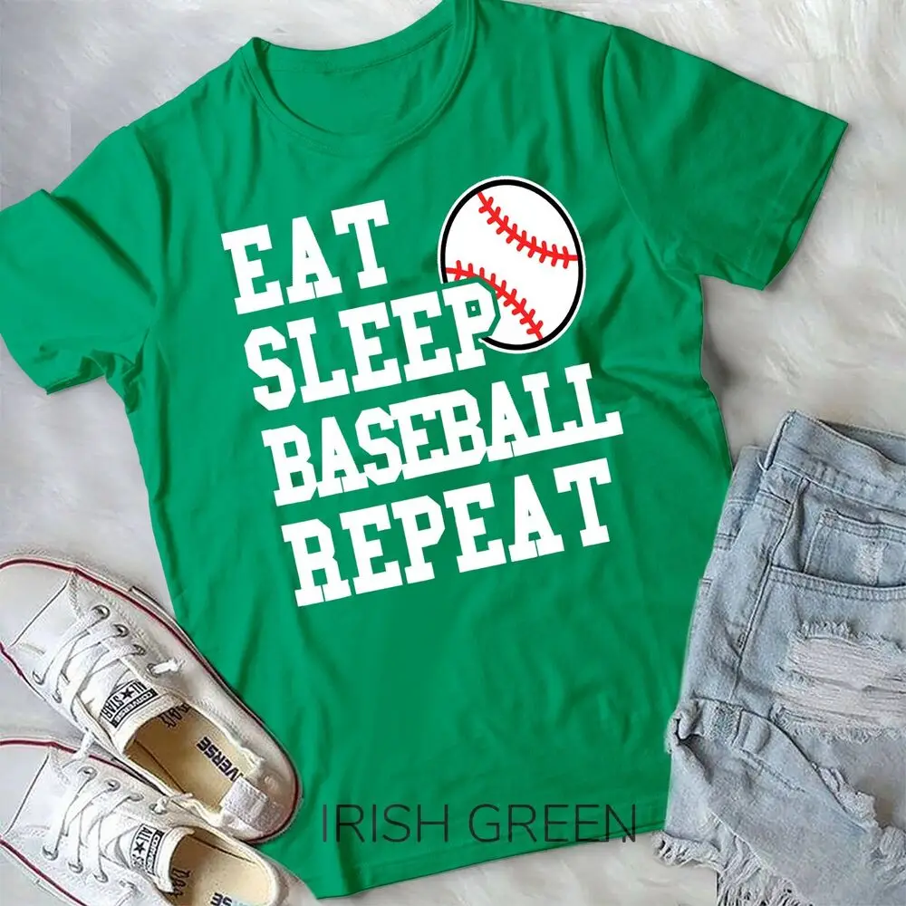 Eat Sleep Baseball Repeat Funny Baseball Player T-Shirt Unisex T-shirt