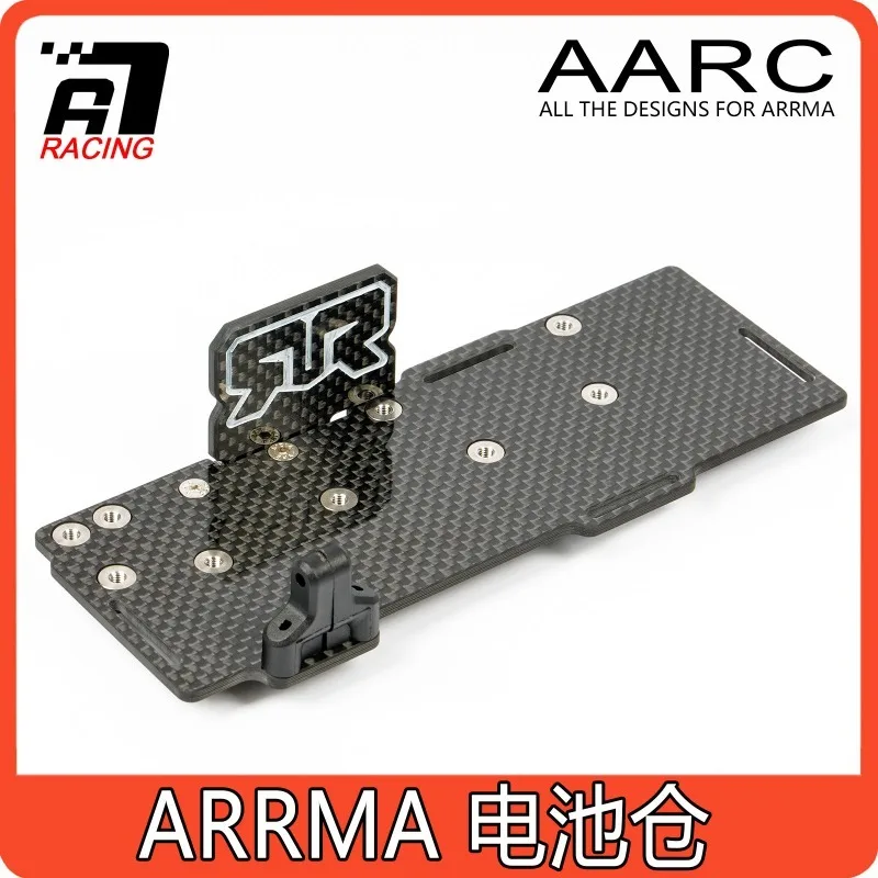 4mm Carbon Fiber Extended Battery Box for ARRMA Mojave EXB / Kraton / Fireteam / Typhon – Long Battery Tray RC Upgrade Part