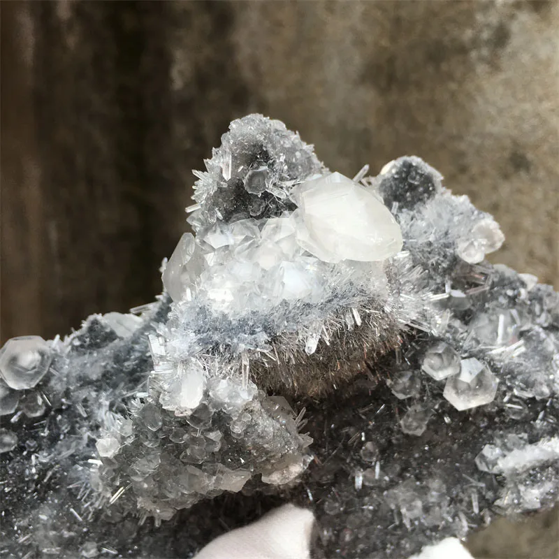 

Натуральный белый древний кристалл, кварц, флуоресценция, кальцит, симбиоз, минеральный образец, целебный энергетический камень, коллекция домашнего декора