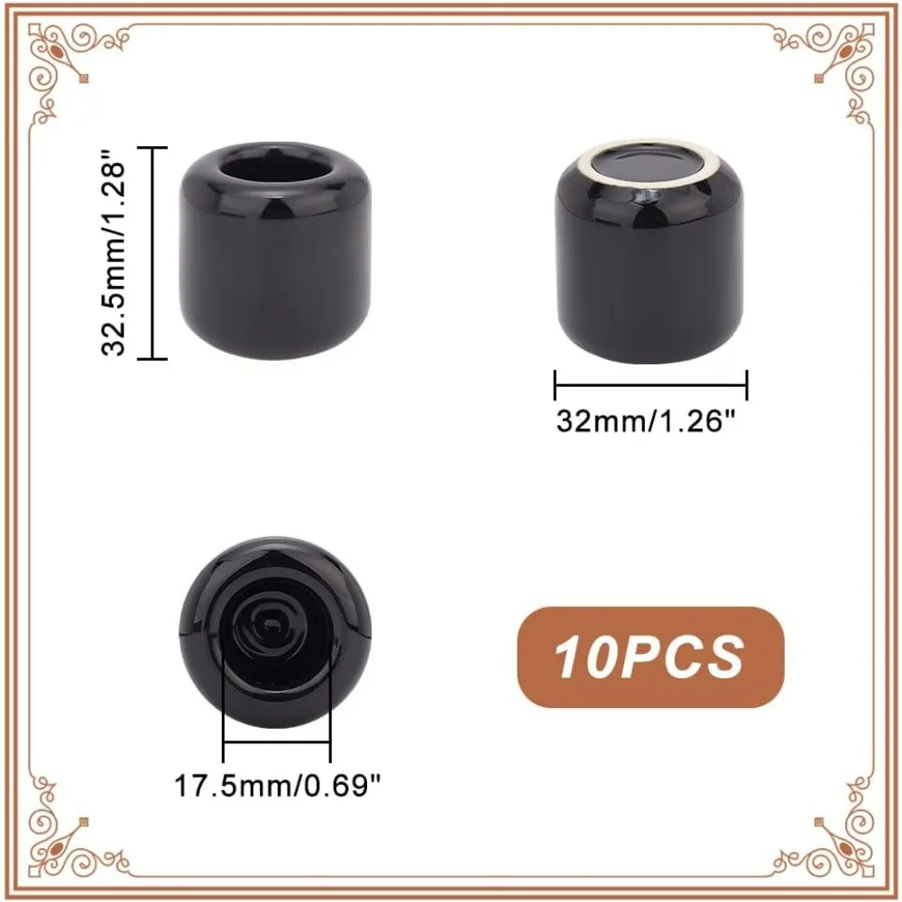 10 Pcs Ceramic Candle Holder Black & White Mini Ceramic Chime Ritual Spell Candle Holders for Taper Rituals Spells Vigil Altar