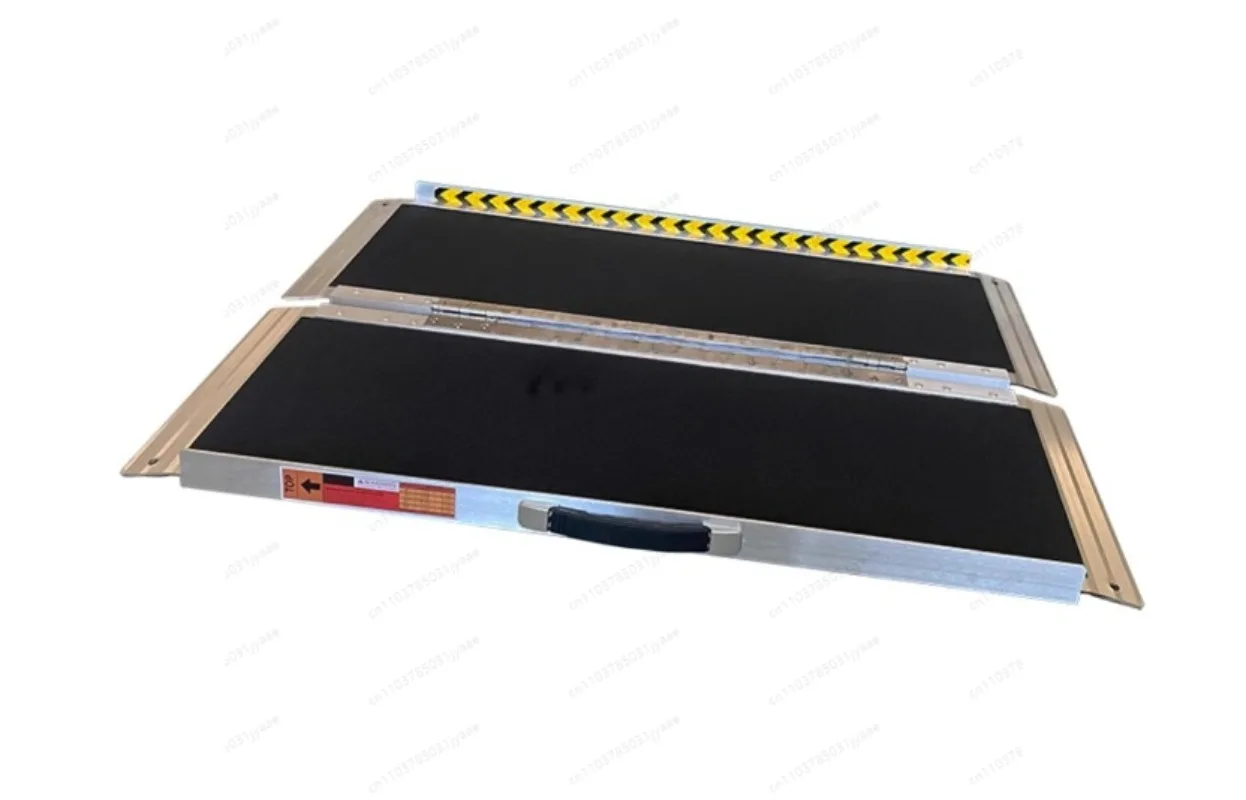 62CM Portable Folding Aluminum Alloy Ramp, 300KG Load Capacity Anti-Slip for Wheelchair Accessibility, Lightweight