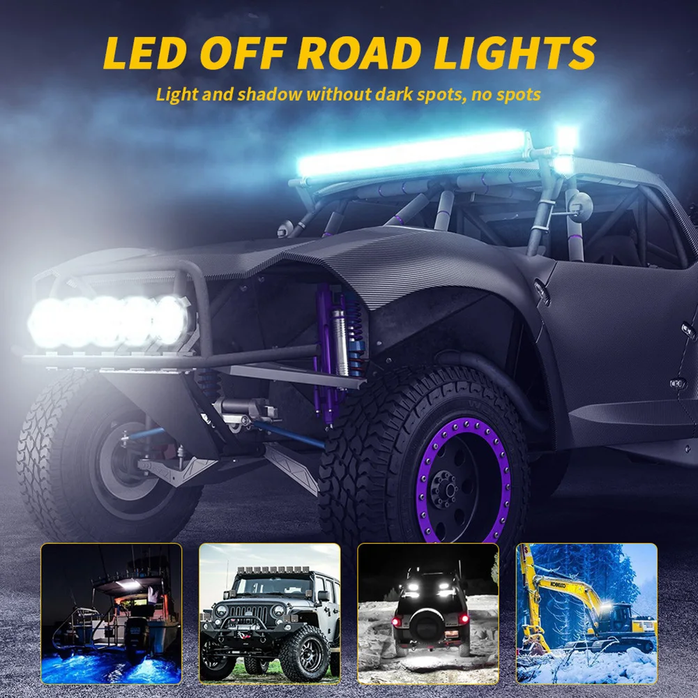 1pcs 42w LED-Arbeits scheinwerfer 2,5 Zoll quadratische runde LED-Pod 9-80v 7led Scheinwerfer Fahr nebels chein werfer für Offroad-Geländewagen