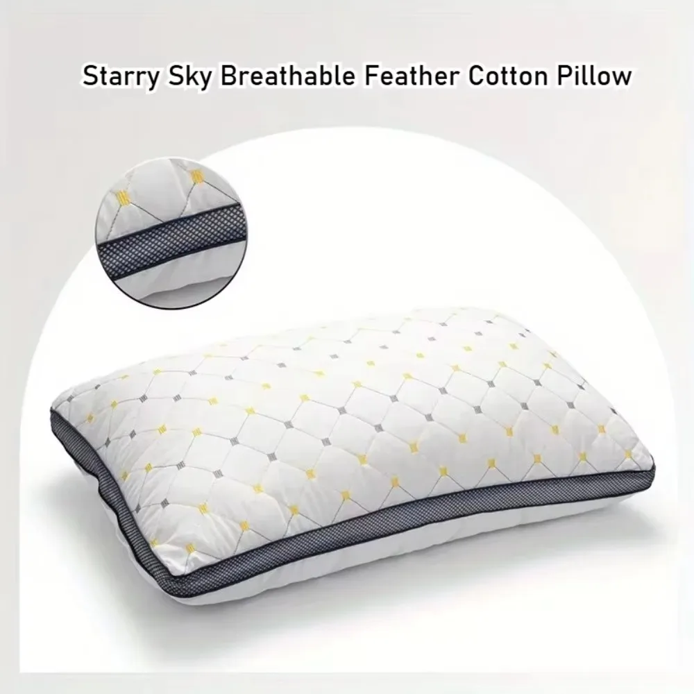 

1 шт., высококачественная бархатная подушка с высоким отскоком и перьями, трехмерная подушка для поддержки шеи, подушка для шеи, подушки для домашнего использования