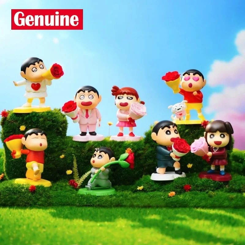 

Crayon Shin-Chan Everlasting Flower Series, фигурка слепых коробок, модный коллекционный подарок для девочек, китайский День святого Валентина