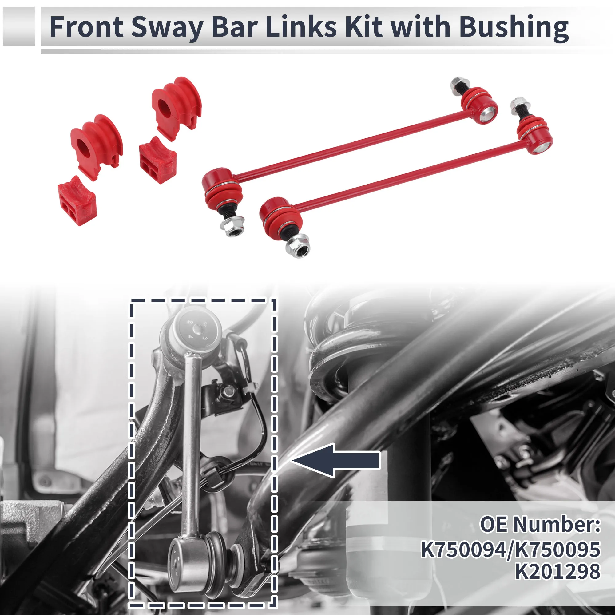 

UXCELL Front Stabilizer Bar Links with 2 Pcs Bushing for Nissan Rogue No.K750094 1 Set