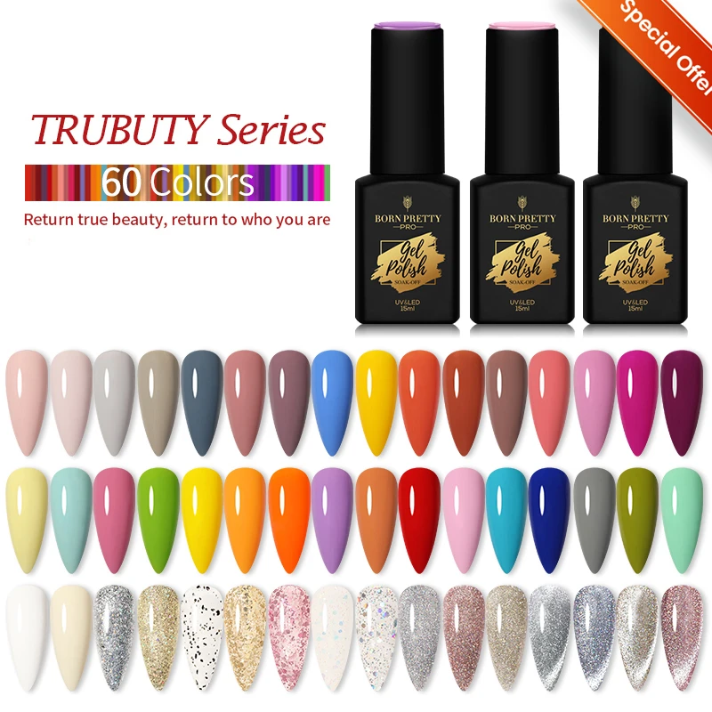 

BORN PRETTY Pro 15 мл Гель-лак для ногтей Color Soak Off UV LED Полуперманентный лак для дизайна ногтей DIY Домашний дизайн Все для маникюра