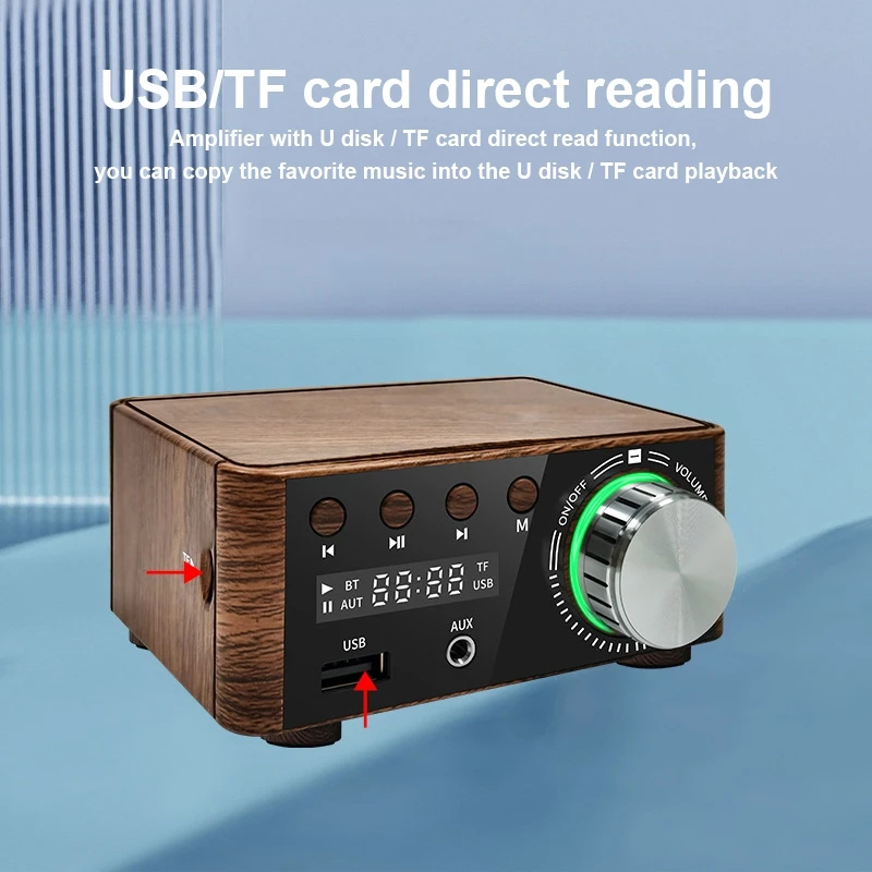 

Bluetooth Digital Power Amplifier Board Class D Audio Amplifiers Mini Hifi Stereo Fever Audio MP3 Player