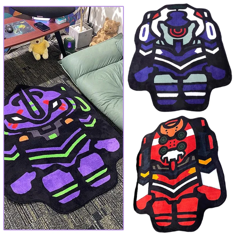 

EVANGELION Carpet Living Room Bedside Floor Mat Home Bedroom Decorative Boys Anime Foot Mat Anti-Slip Plush Soft Rug Door Mat