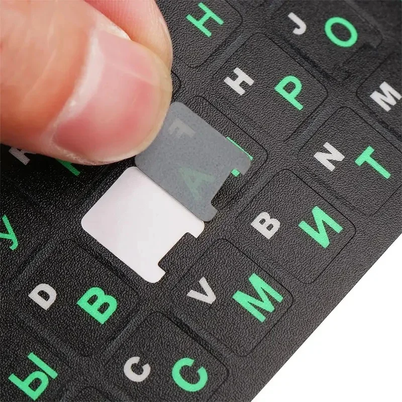 1/2pcs Russian Letters Keyboard Stickers PVC Waterproof Cover Sticker for Universal Notebook Computer Desktop Keyboard Laptop