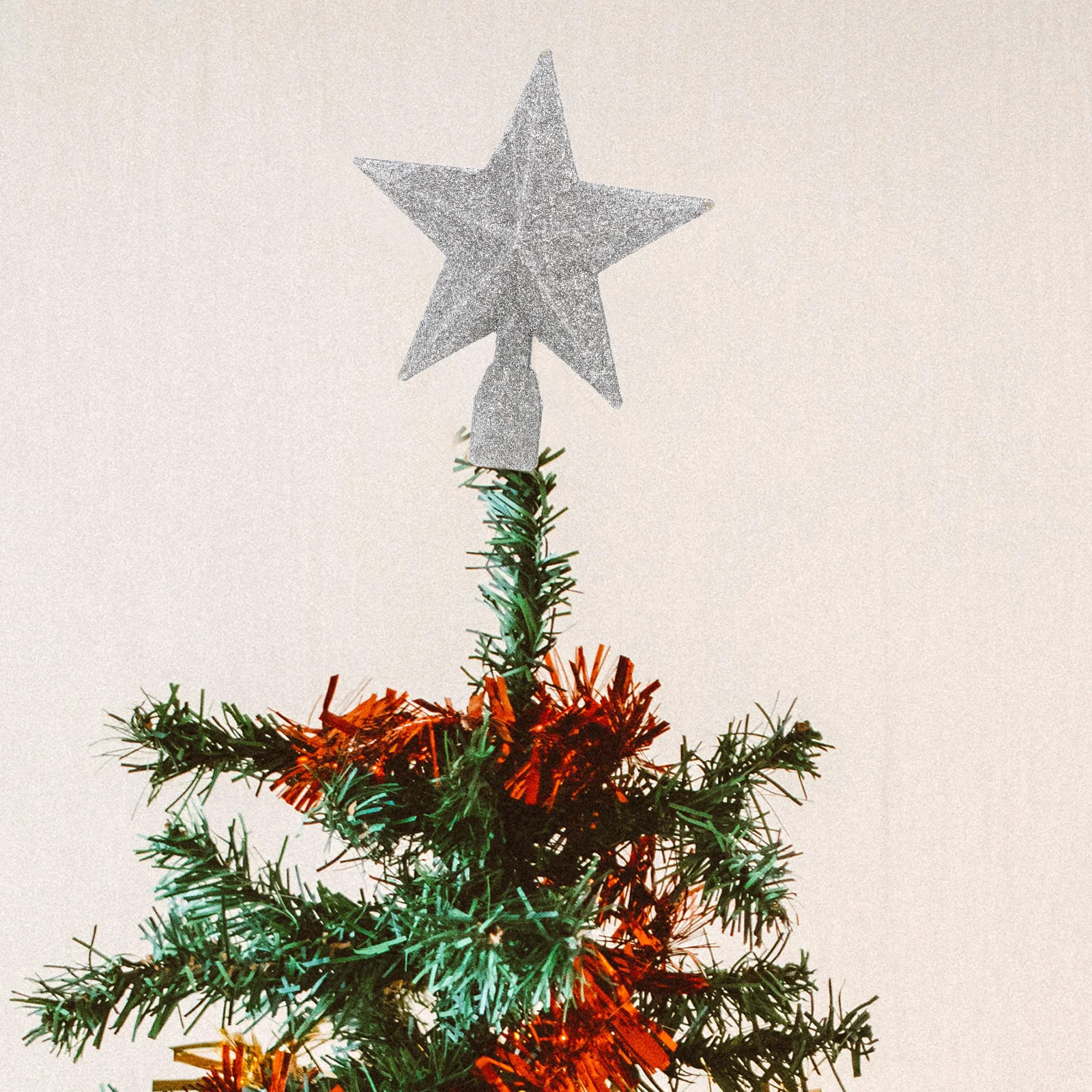 

10 pcs Gold Star Christmas Tree Topper Large Trees Desktop Decor PVC Festive Holiday Atmosphere Easy Versatile Size