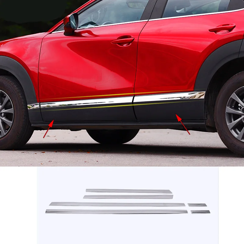 

Car accessories FIT FOR Mazda CX-30 2020-2025 Stainless steel chrome Body Kit Side Door Car Body Molding Cover Trim