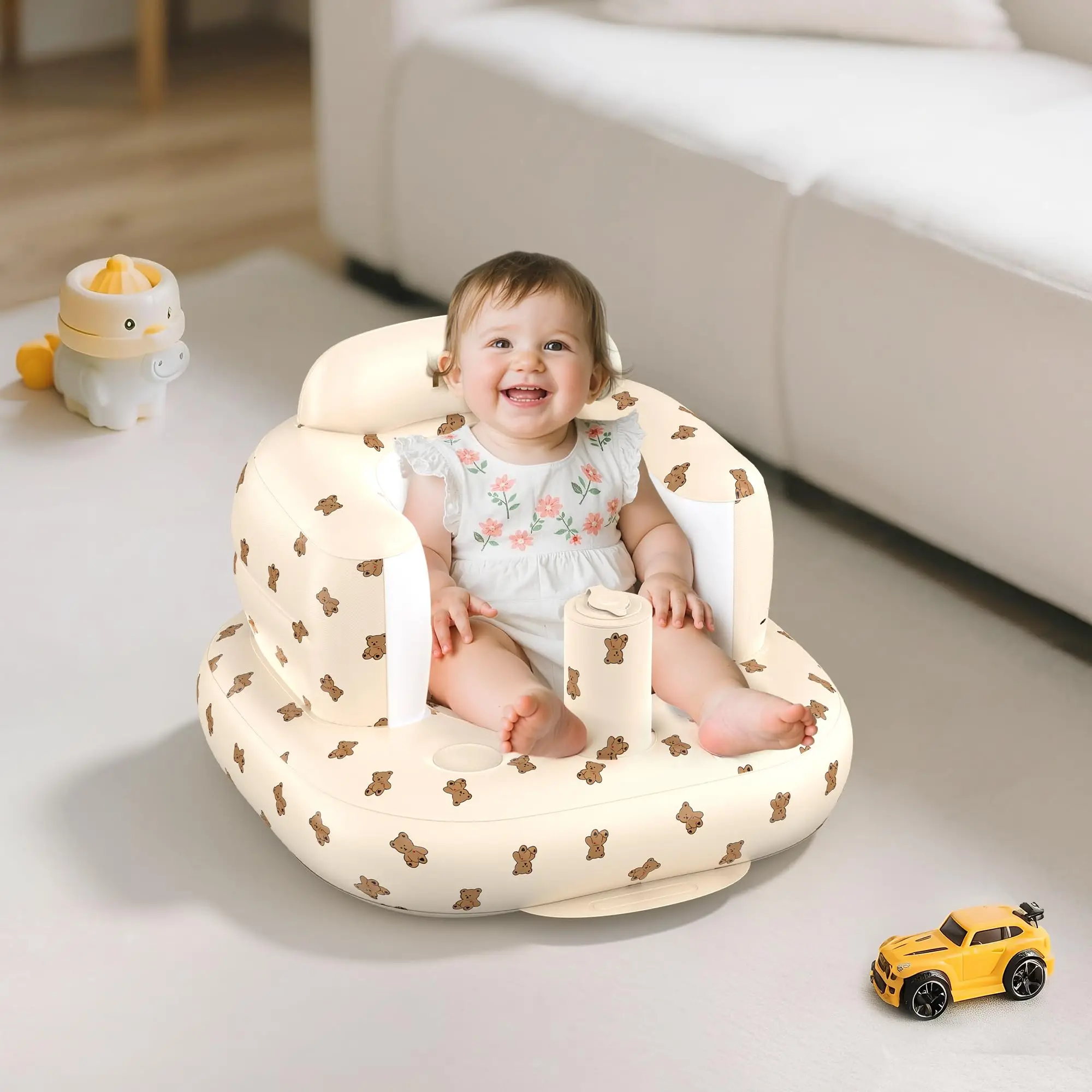 インフレータブルベビーバスシートソフトpvc幼児用バスチェア安全サポートシート赤ちゃん幼児用バスルームシャワー浴槽入浴補助具