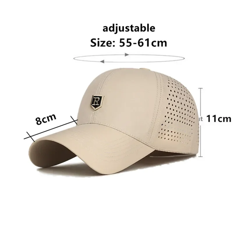 

Summer Perforated Thin Breathable Mesh Caps For Men And Women Embroidery Baseball Cap Camping Fishing Hats Golf Hat Snapback Cap