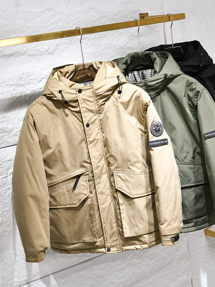 

Graphene Self-Heating Men's Outdoor Workwear Cotton Jacket Mountain Series Fashionable Winter Coat Warm Loose Fit Straight Hem
