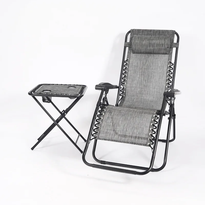 

Convenient outdoor camping folding chair set dual-purpose zero gravity recliner