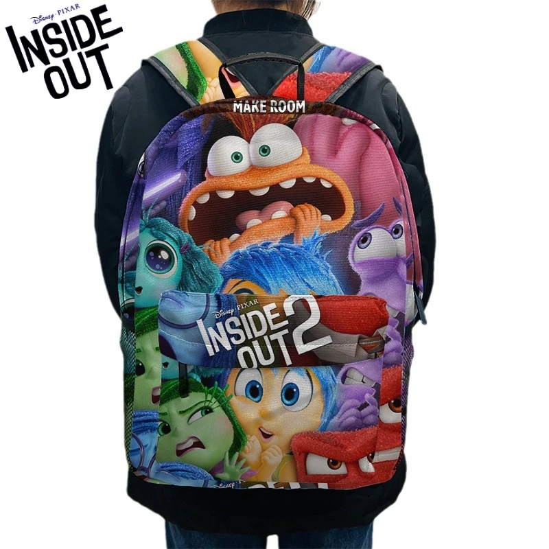 

Disney Inside Out 2 Peripheral Oxford Cloth Backpacks Outdoor Backpack Student Girl Bag School Backpack for College Students