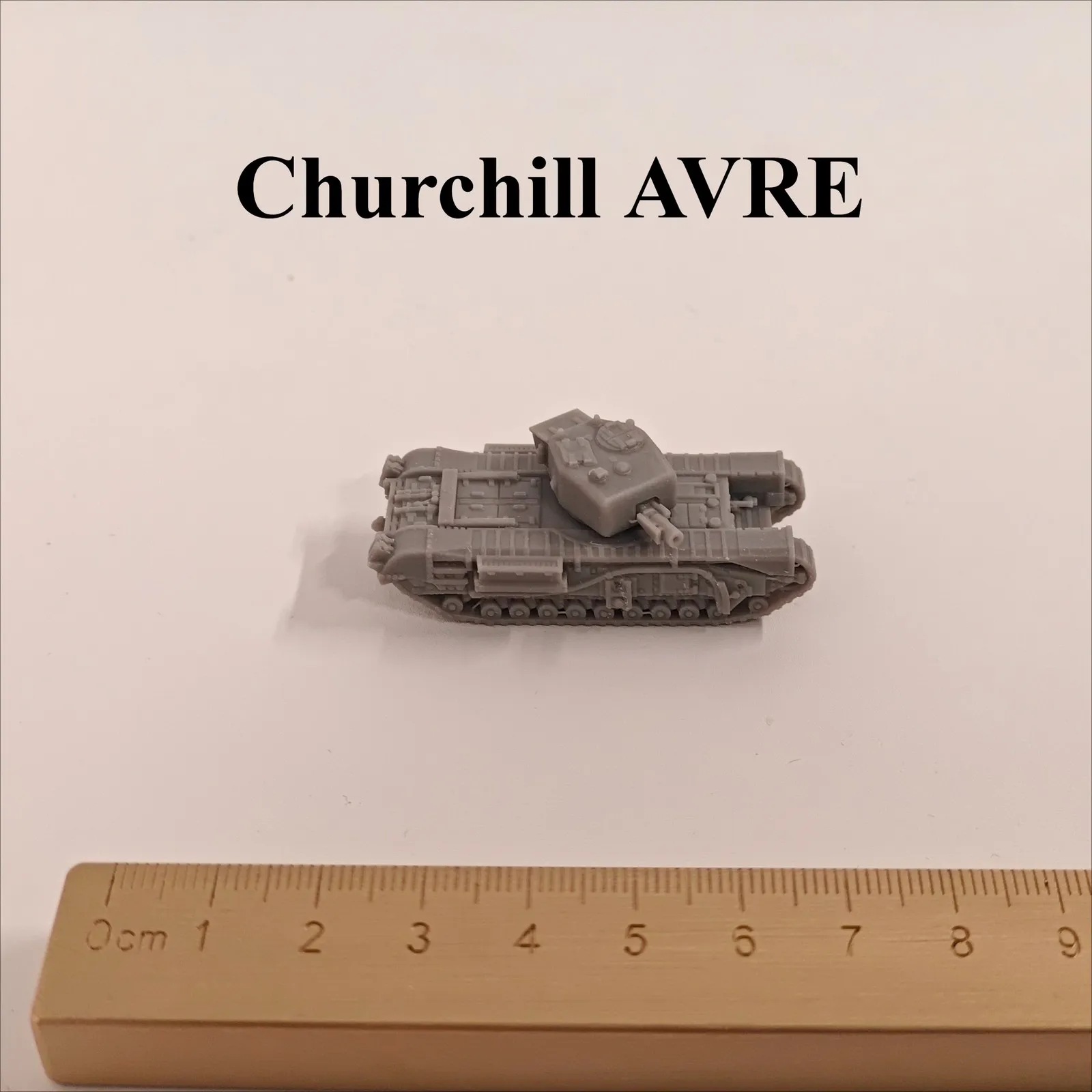 

Британский танк Чёрчилля AVRE времен Второй мировой войны, 3D-печать, масштаб 1/144, мини-модель, из смолы, под покраску