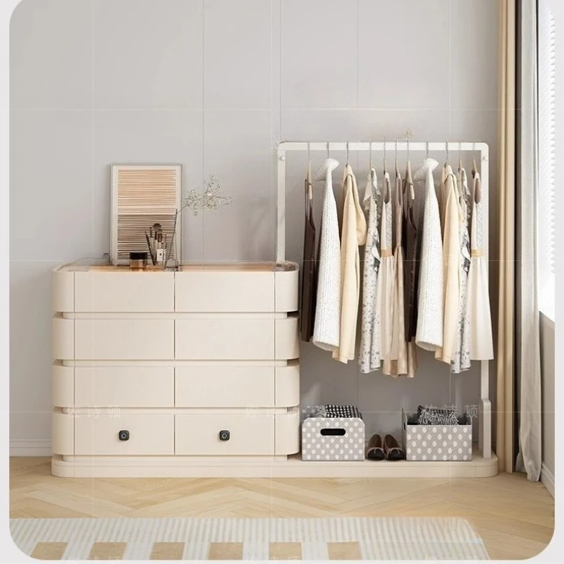 

Northern Europe Dressing table with lights cabinets hangers mirrors vanity makeup desk A dressing table without chairs makeup