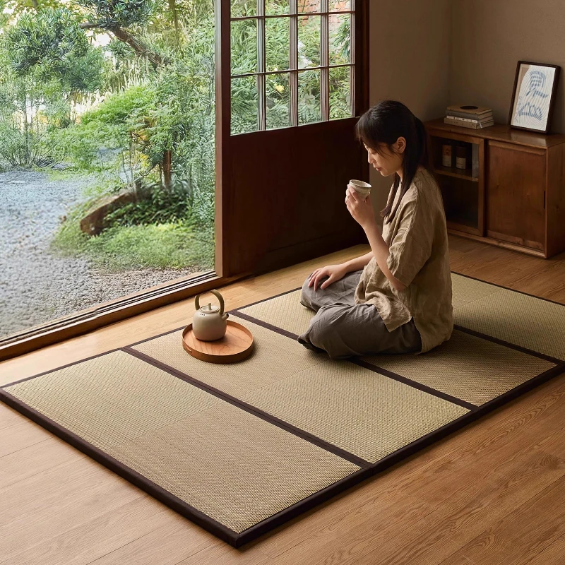 

Четырехкратный дизайнерский матрас татами, натуральный коврик для сна, японский коврик для йоги, коврик для йоги с кокосовой пальмой, матрас для спальни