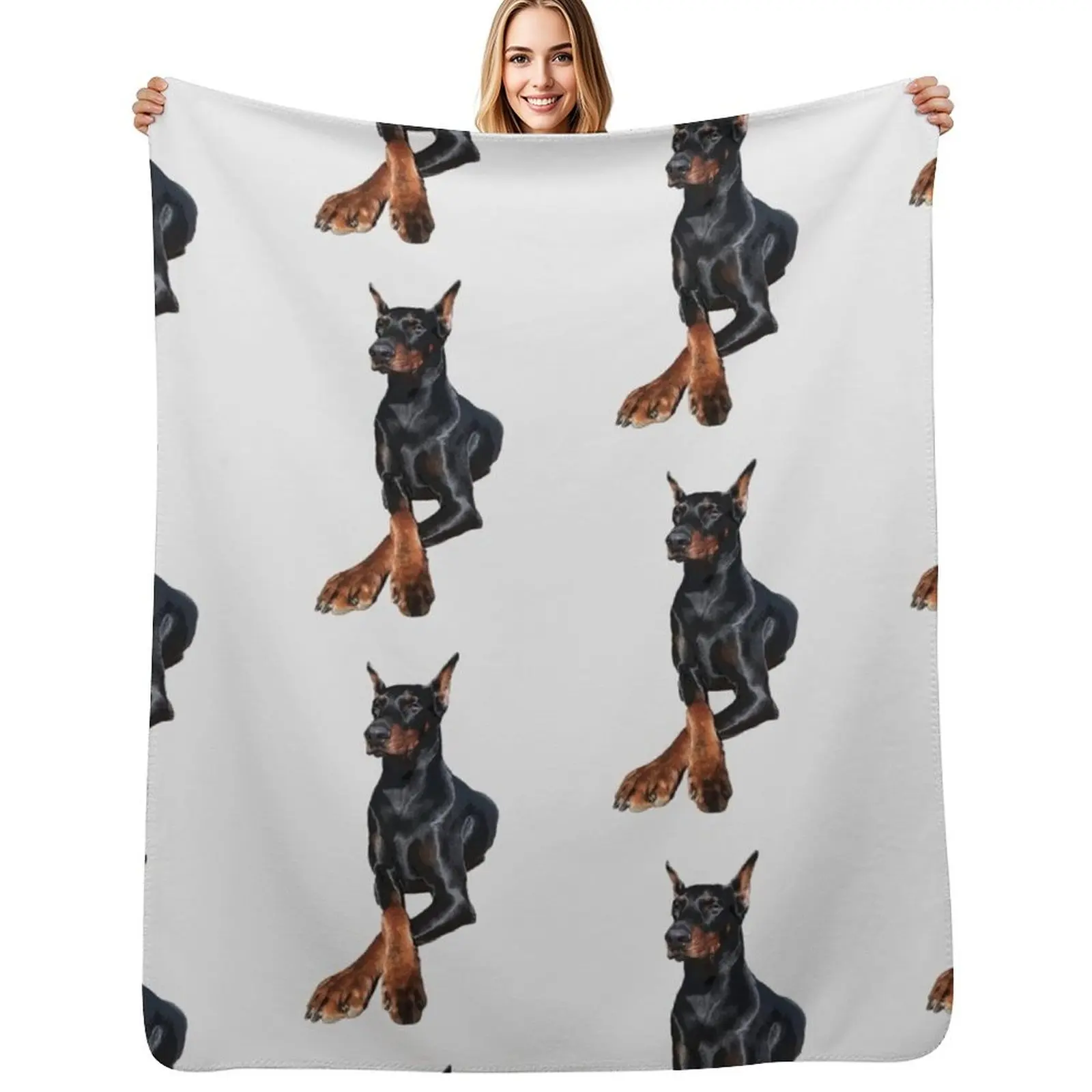 

Doberman Dog Dobermann Pinscher Throw Blanket Extra Large Throw Camping blankets and throws Custom Blankets