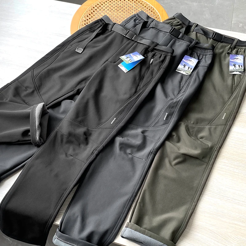 

Мужские утепленные брюки прямого кроя для активного отдыха, осенне-зимние, с внутренней подкладкой, для молодежи, повседневные
