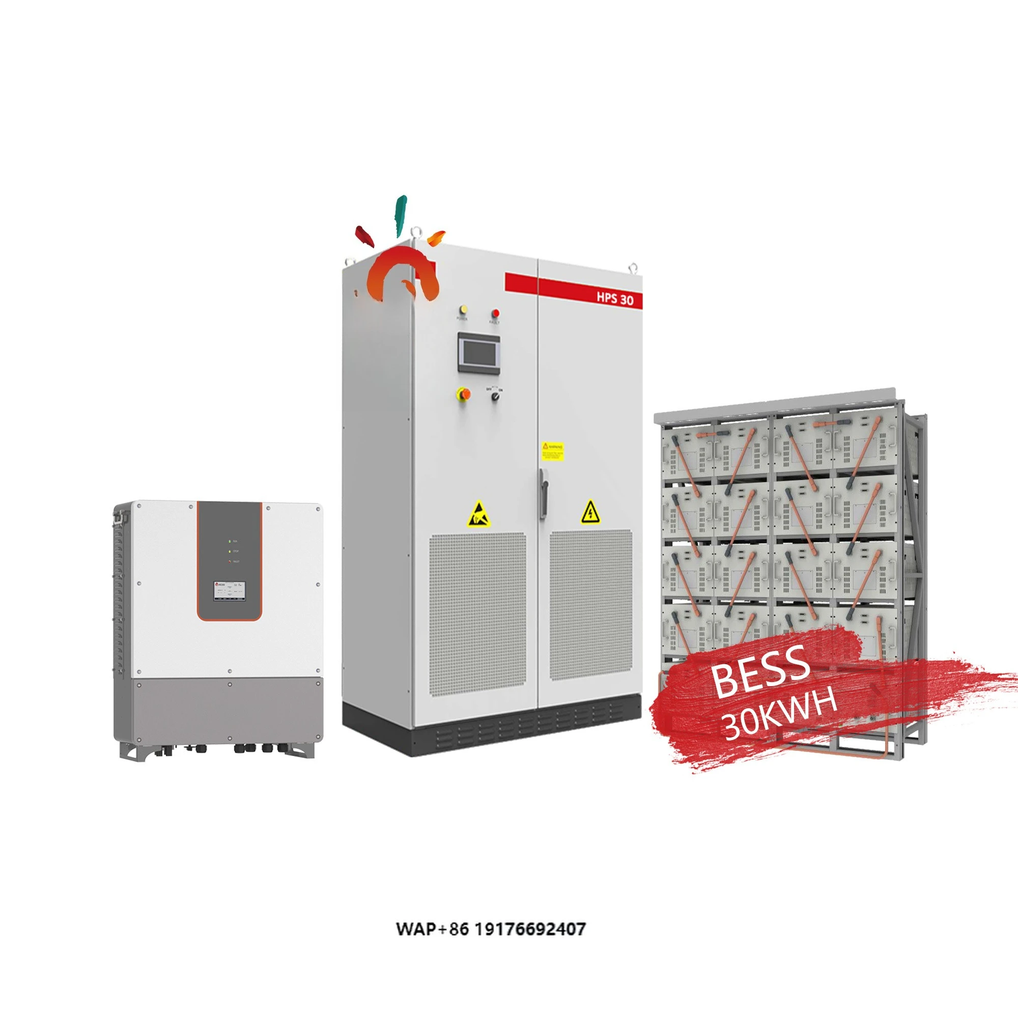 30KWH Storage Battery 50KWH Storage Battery High Voltage Solar Container Stacked Lithium Ion Battery