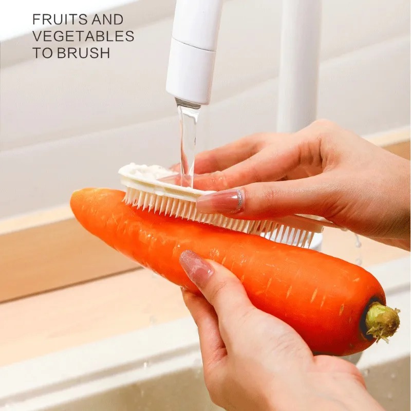 

Cleaning brush multifunctional bendable fruit and vegetable brush sink chopping board gap fruit and vegetable brush