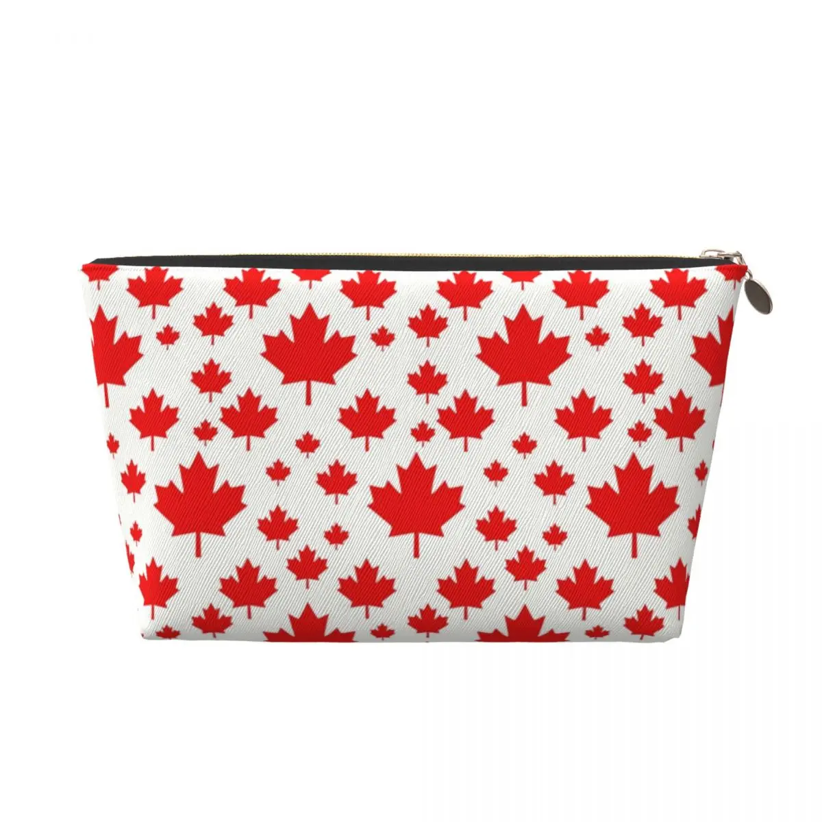 Custom Canada Maple Leaf Flag Emblem Toiletry Bag for Women Cosmetic Makeup Organizer Ladies Beauty Storage Dopp Kit Box