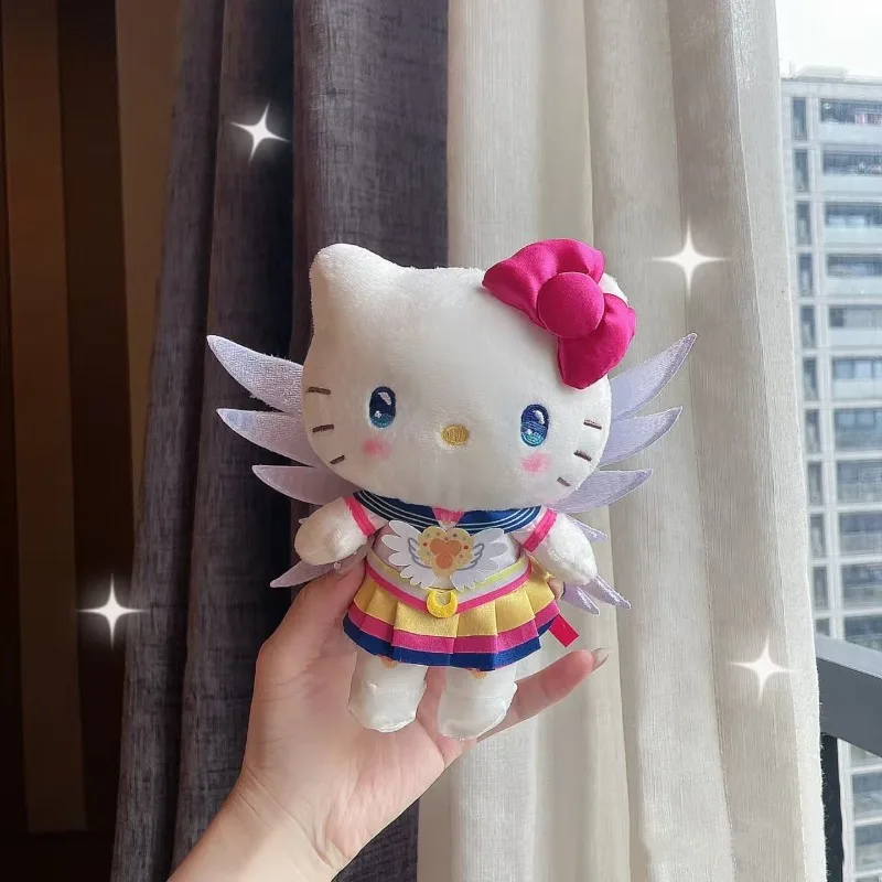 

Anime Hello Kitty Keychain Cute Decorate School Bag Kawaii Cartoon Dolls Joint Version Soft Doll Accessories Girl Holiday Gift