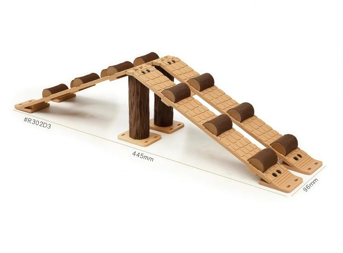 1/18 1/24 1/30 Scale Half‑Log Obstacle Ramp RC Crawler Track For SCX30 TRX‑4M SCX24 AX24 FCX24 Desktop OffRoad DIY Assembly Part