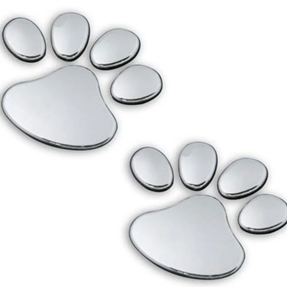 Auto Motorcycle Accessories Car Motorbike Sticker Cool Design Paw 3D Animal Dog Cat Footprint Creative Decal Car PVC Stickers image 5