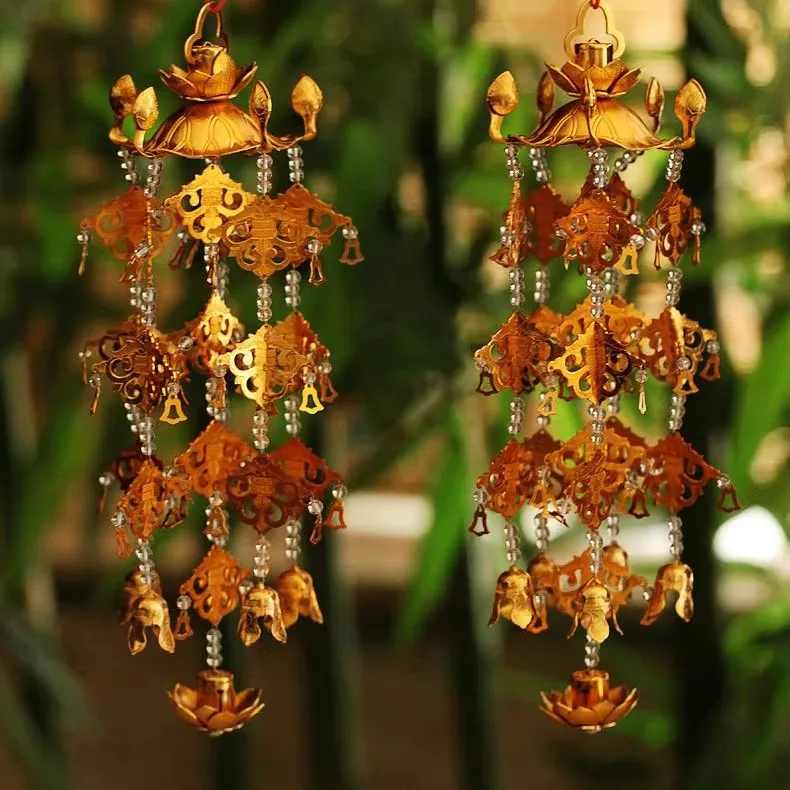Japanese Style Gilded Pendants Hanging Decorations for Buddhist Halls And Buddha Niches Offering Supplies Ananta
