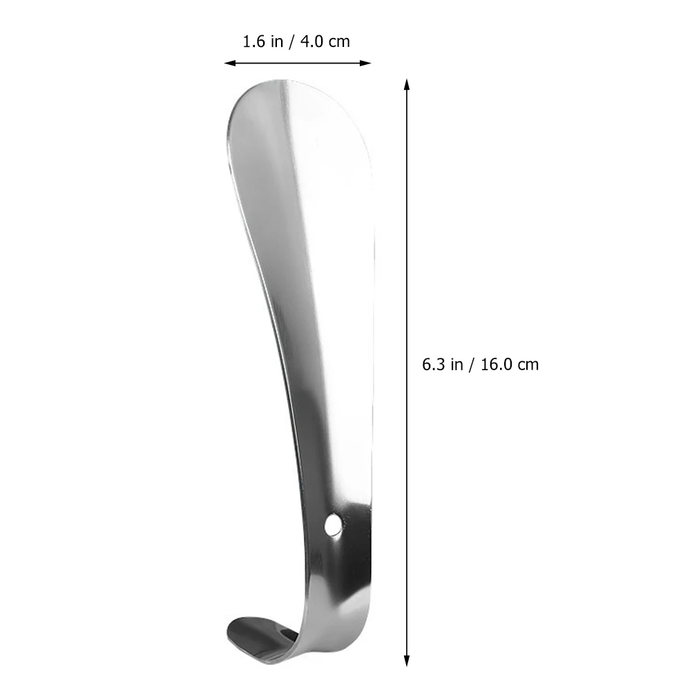 

2pcs Stainless Steel Shoe Horns Ergonomic Long Handle Lifter for Seniors Elderly Back Pain Relief Hole Design Wear Helper