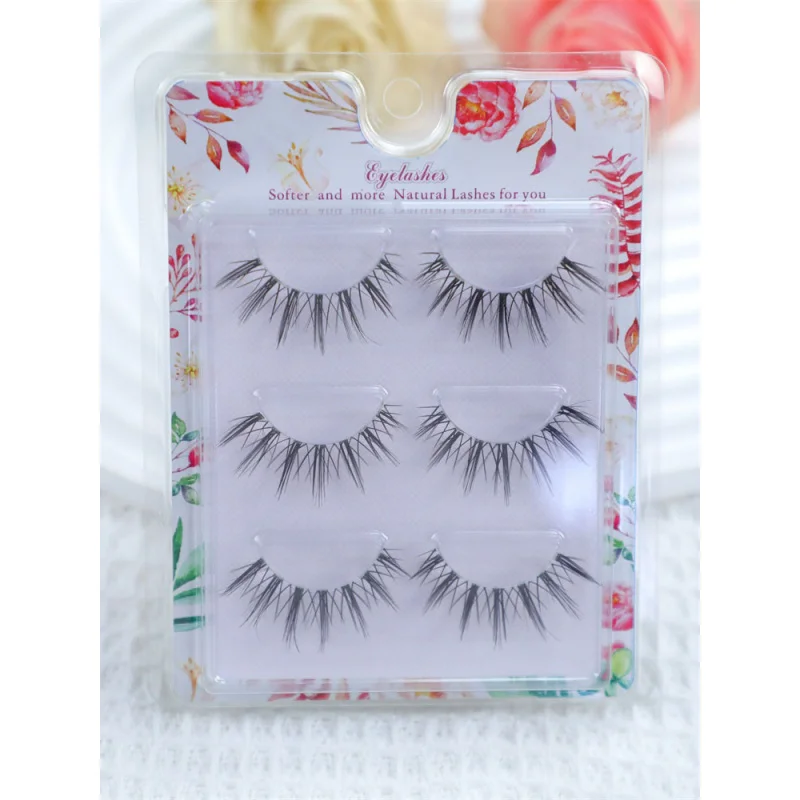 캣아이 속눈썹 투명 밴드 속눈썹 코스프레 속눈썹 클러스터 내추럴 속눈썹 연장 메이크업 버건디 인조 속눈썹