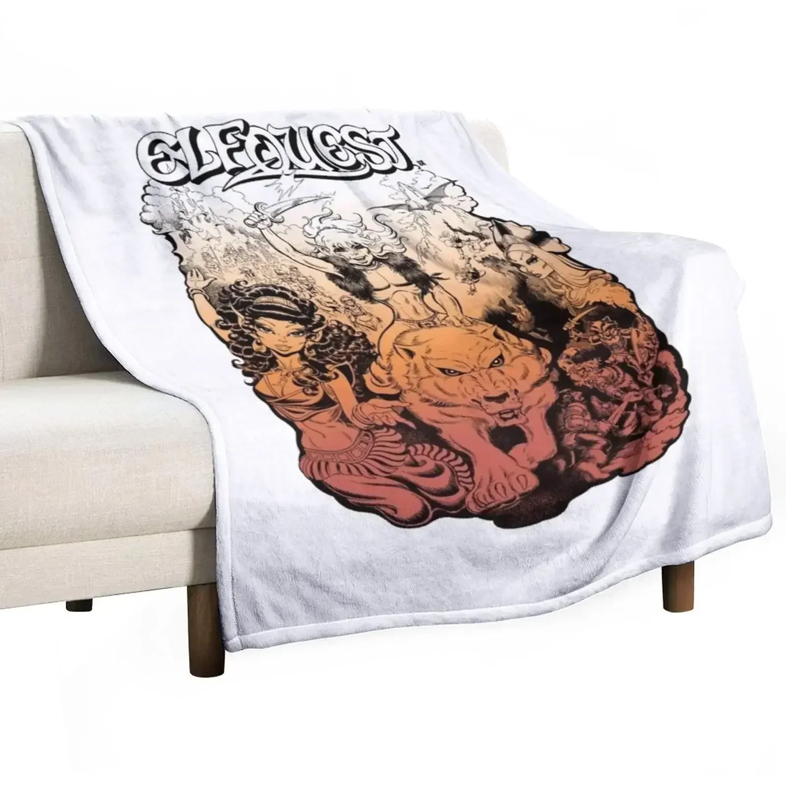 ElfQuest: First Portfolio Throw Blanket Luxury Plaid on the sofa Shaggy Loose For Sofa Thin Blankets