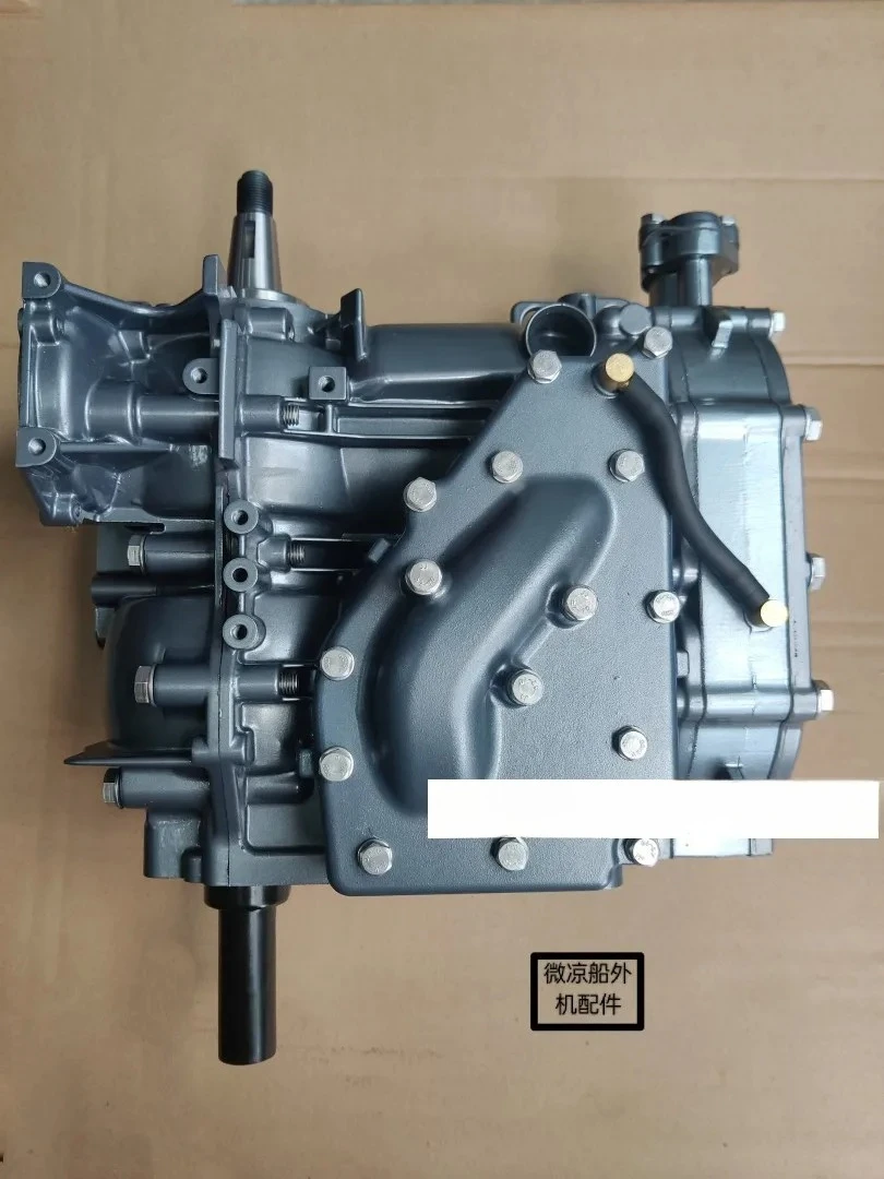 

Outboard Machine Hanging Up New 2 Punch 30 Horsepower Engine Crankcase Head Assembly