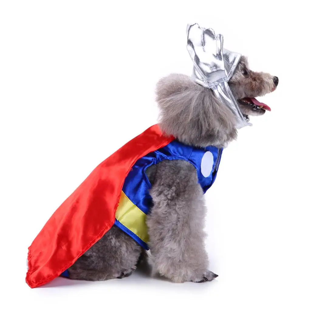 Pet Costume,,Dog Puppy Halloween Cosplay Party Christmas The Thor Suit