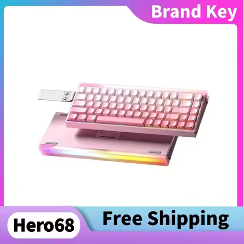 AULA HERO 68HE 8K Magnetic Switch Gaming Mechanical Keyboard Mixable Axis RG Low Latency Wired High Performance Custom Keyboard