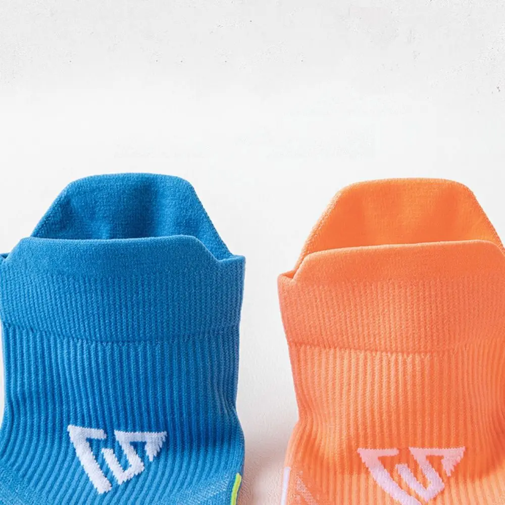 

3 пары удобных лоскутных мужских спортивных носков в полоску, противоскользящие носки для бега, дышащие короткие носки-трубочки, баскетбольные