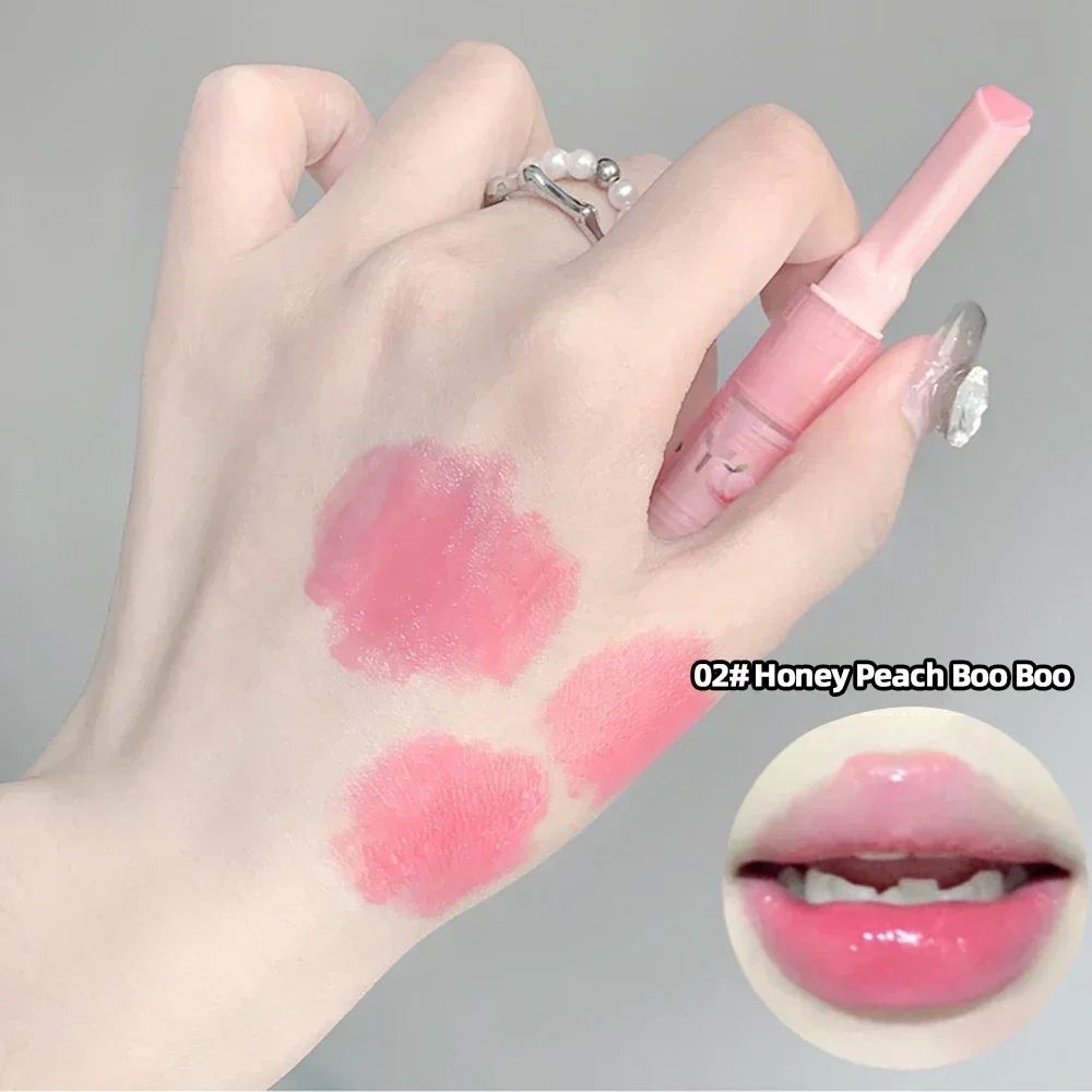 Waterproof Clear Jelly Heart-shaped Lip Gloss Mirror Water Lipstick Lasting Moisturising Lipstick Pen Korean Makeup Cosmetics