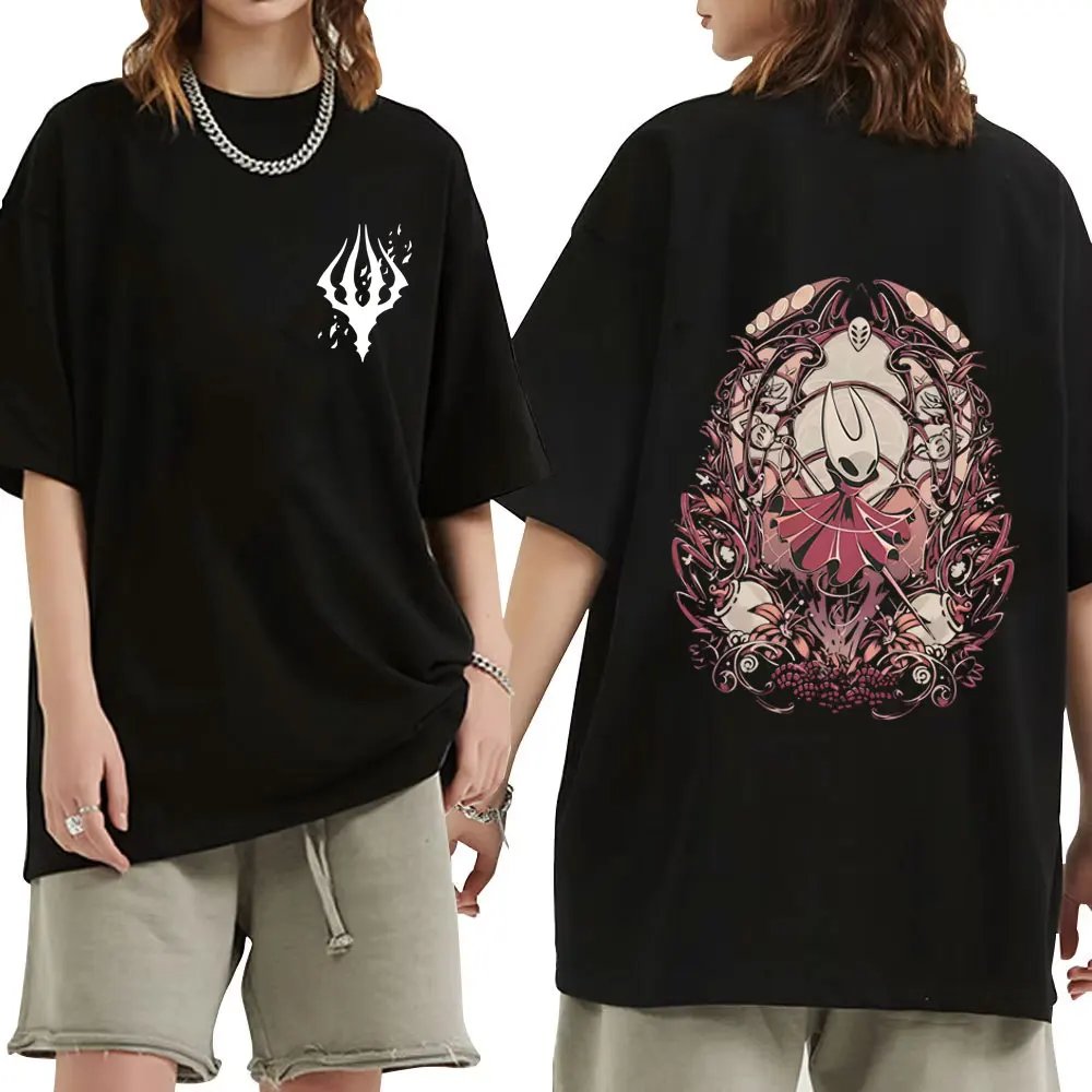 

Game Hollow Knight Graphic Print T-shirt Summer Men Women Fashion Casual Oversized Short Sleeve Men's Retro Soft Cotton T Shirt