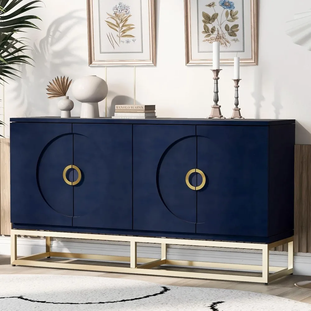 

Sideboard Buffet Cabinets 59.8-Inch Wooden Credenza Console Storage Cabinet Entryway Table Cabinet with Storage