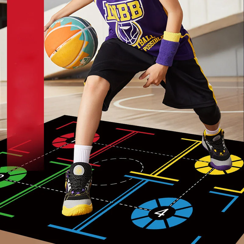 

Silent Basketball Training Mat, Footwork Practice Aid, Non-Slip & Shock Absorbing, Indoor Ball Handling & Dribbling Mat 40X60 cm