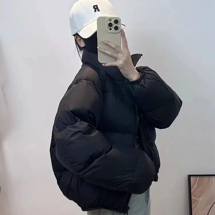 2025 neue High-End-Daunenjacke für Damen, kurze und dicke europäische Version, Winterjacke mit weißer Entendaunen