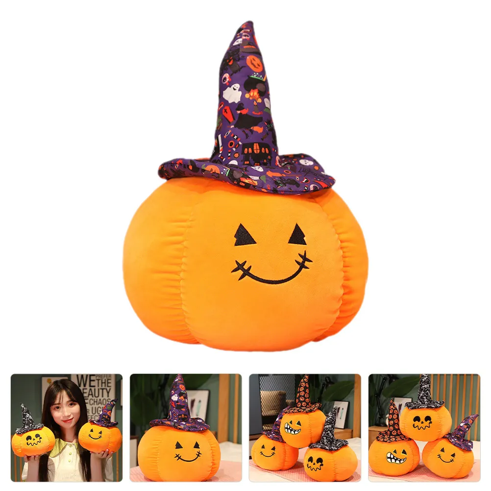 

Adorable Pumpkin Pillow Halloween Stuffed Cute Throw Pillows Household Toy Pumkin